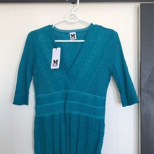 Teal Knee Length Missoni Dress